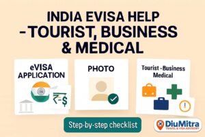 Step-by-step guide for India eVisa application from the UK covering Tourist, Business, and Medical categories.