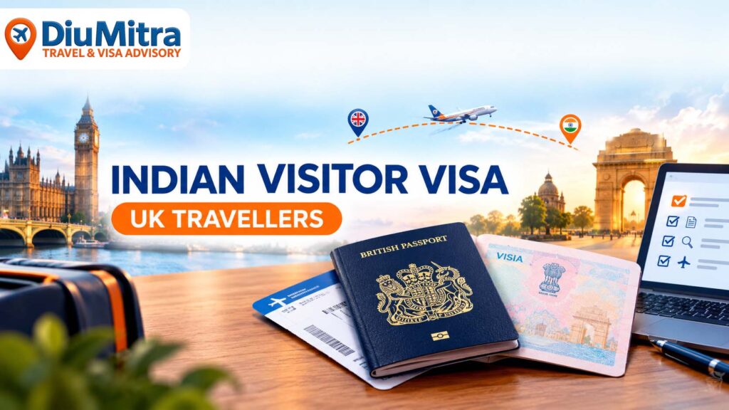 Indian visitor visa advisory service for UK travellers with British passport and visa documents